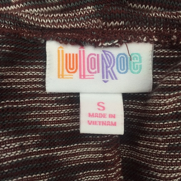 LuLaRoe | Heathered Burgundy and Gray Joy - Picture 5 of 6